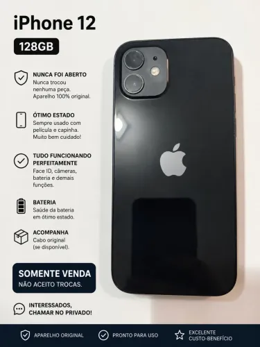 Iphone 12 128gb preto