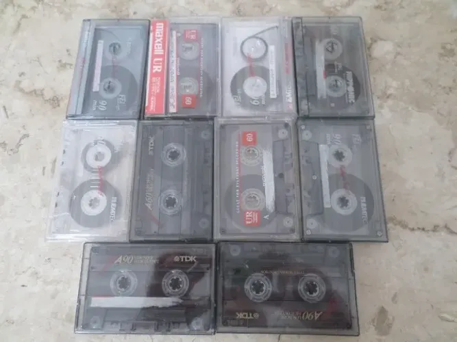 10 Fitas Cassete p/ Gravar