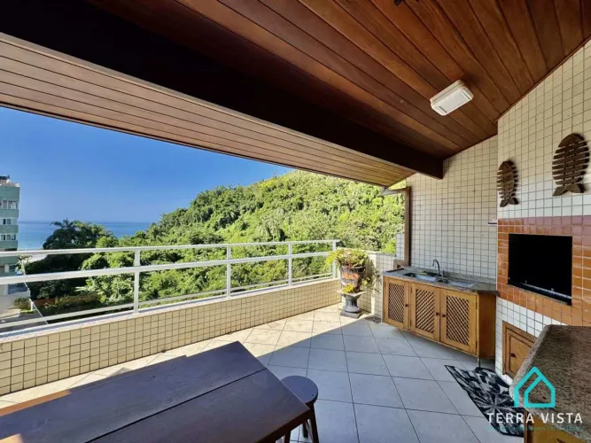 Linda cobertura Linear a venda com 3 suítes com vista mar na Praia Grande Ubatuba SP