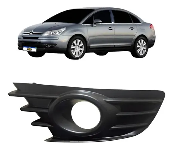 Moldura Farol Milha Esquerdo Citroen C4 Pallas 2008 A 2013 Preto Esquerdo