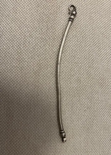 Pulseira Prata Indiana 925 Legítima Corrente Malha Cobra - Fecho S Bali - 19cm