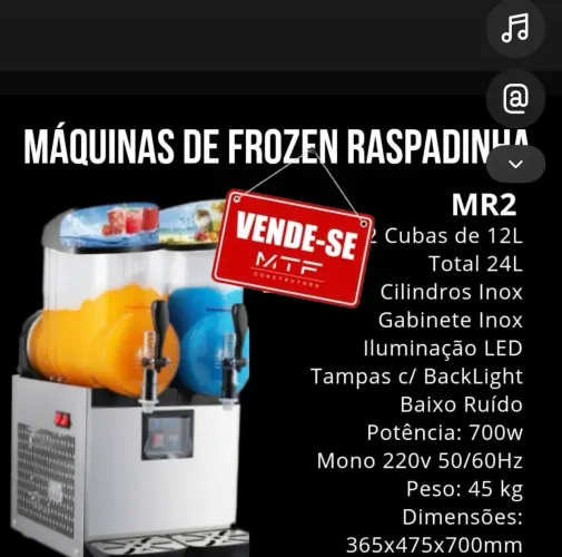 Vendo máquina Frozen/raspadinha