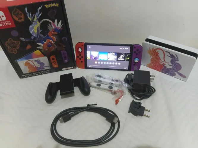 Nintendo Switch Oled Pokemon Scarlet Violet Usado 128gb 