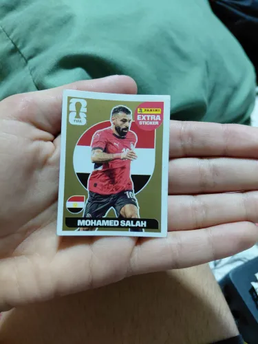 Figurinha Salah Gold extra Stiller em estado ok/bom