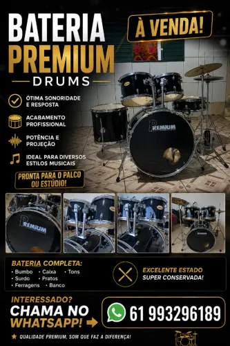 BATERIA COMPLETA E EQUIPAMENTOS A PARTE