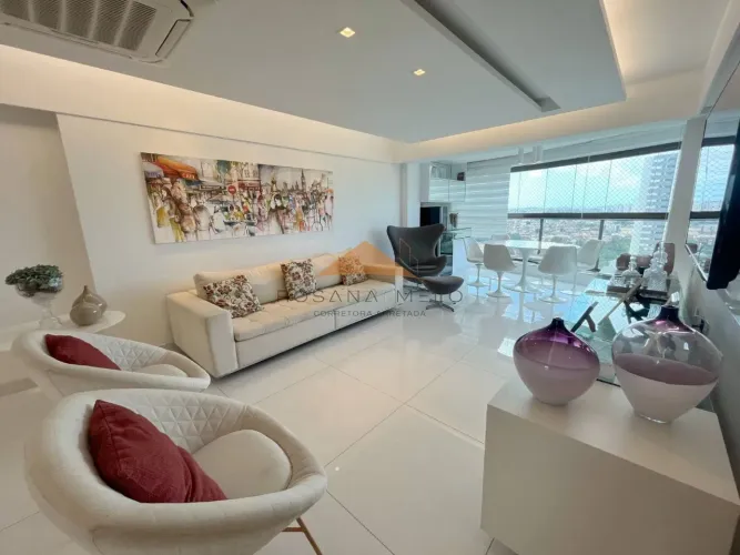 Apartamento com 4 quartos, 3 suítes, 172m², sala para 3 ambientes, móveis fixos, 3 vagas d