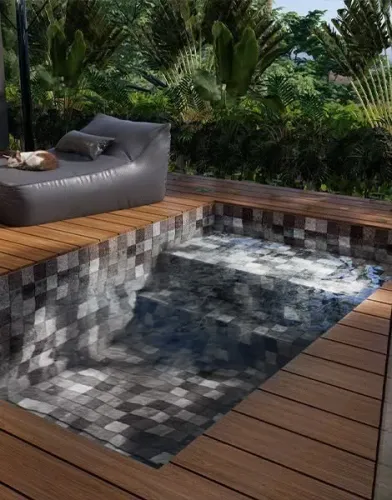 PISCINA PRIME TODA REVESTIDA EM PASTILHA DE CERÂMICA