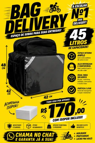 Bag 45 litros para entregas