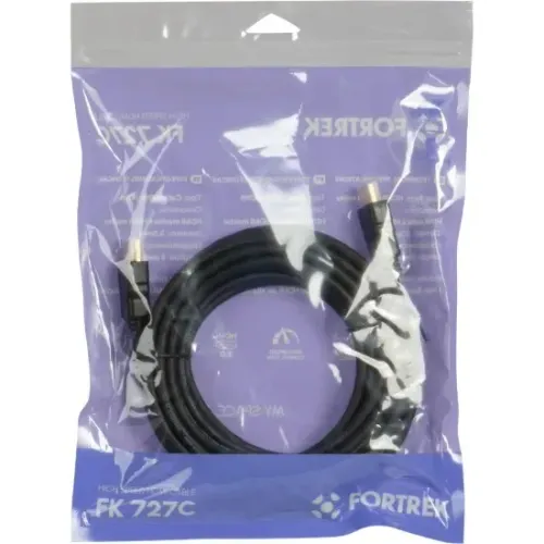 CABO HDMI(MACHO) X HDMI(MACHO) 2.0 4K 3D 5M FORTREK HD205 - LOJA DADO DIGITAL
