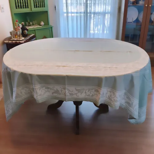 Toalha de mesa em jacquard, com 6 guardanapos