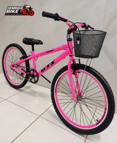 Novo" BIKE ARO 24 FEMININO C/ CESTINHA -- $770 até 10x.