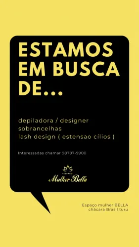 Vaga para depiladora designer de sobrancelha lash 