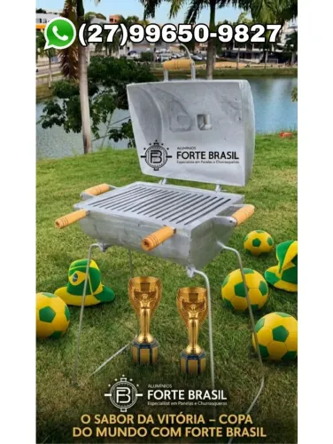 CHURRASQUEIRA G EM ALUMÍNIO BATIDO -SUPER OFERTA C/ FRETE GRÁTIS - COPA CHEGANDO ! 