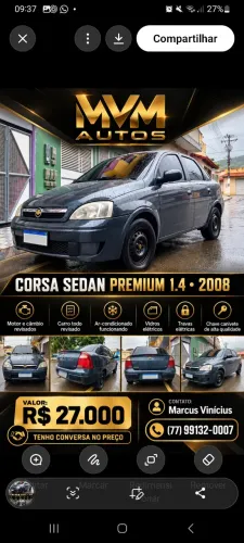 Chevrolet Corsa Sed. Premium 1.8 MPFI 8V Flexpower 2008