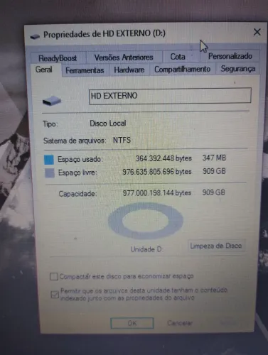 HD Externo 1TB; já montado em case USB 3.0 