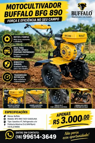 MOTOCULTIVADOR BUFFALO BFG 890 - 7,0 CV GASOLINA