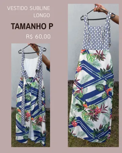 Vestido longo subline tamanho P