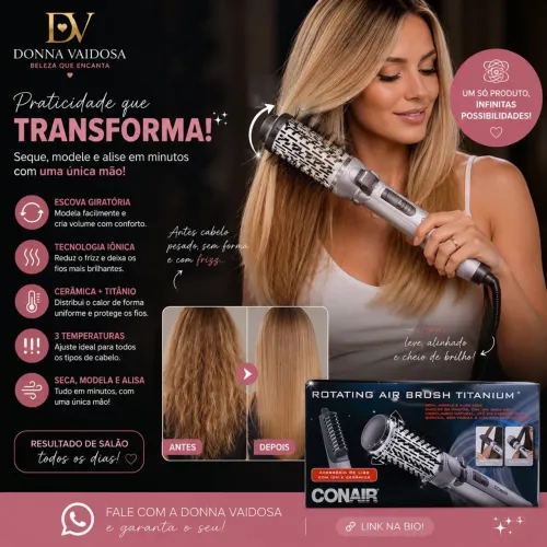 Escova de cabelo elétrica