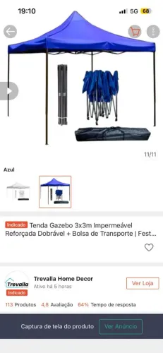 Tenda pra praia Gazebo