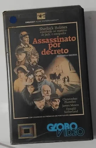 FITA VHS - "ASSASSINATO POR DECRETO" (1978) de Bob Clark, baseado em Sherlock Holmes.