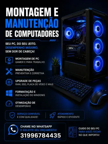 Manutenção em computadores.