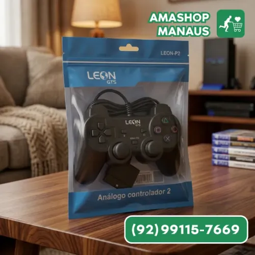 Controle Ps2 Com Fio Manete Joystick Playstation 2