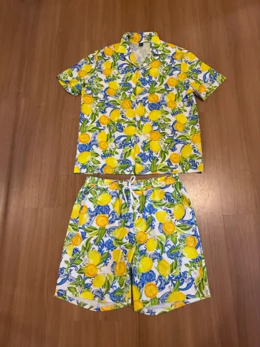 CONJUNTO MASCULINO ESTAMPADO - TAMANHO G 
