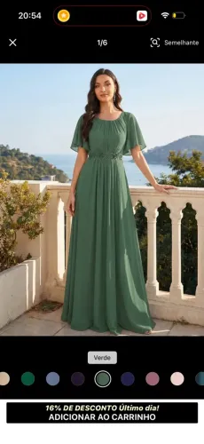 Vestido festa verde - NOVO - tamanho XL 