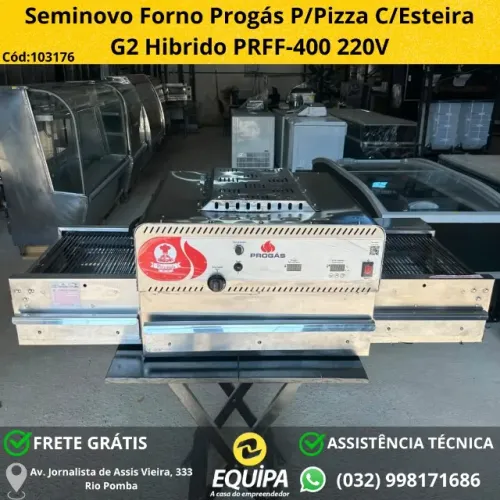 Forno Progás P/Pizza C/Esteira G2 Hibrido PRFF-400 220V Seminovo