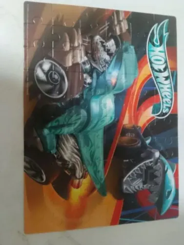 Quebra cabeça Hotwheels 60 peças