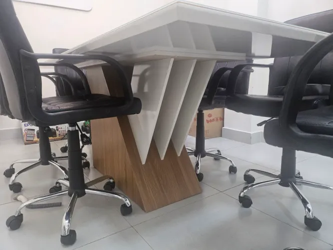 Escritório completo mesa de reunião 8 cadeiras
