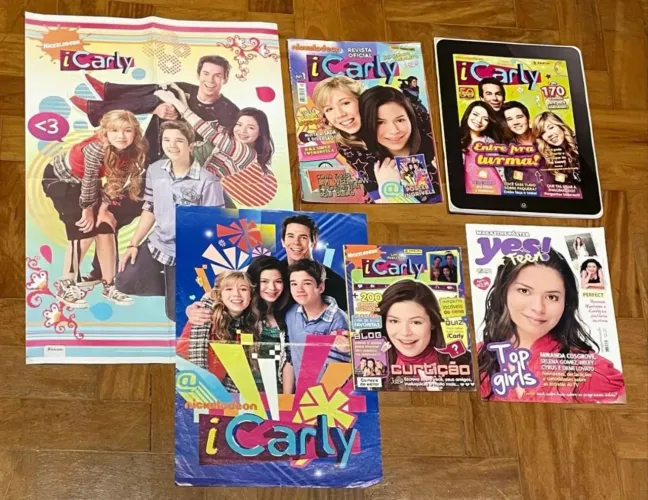 iCarly | Nickelodeon | 2000 00s | Revistas, Chaveiro, Álbum de Figurinha completo