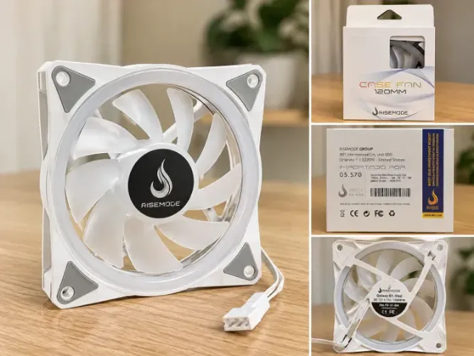 Ventoinha Gamer Rise Mode Galaxy G1-S LED 120mm Branca Fan para Gabinete