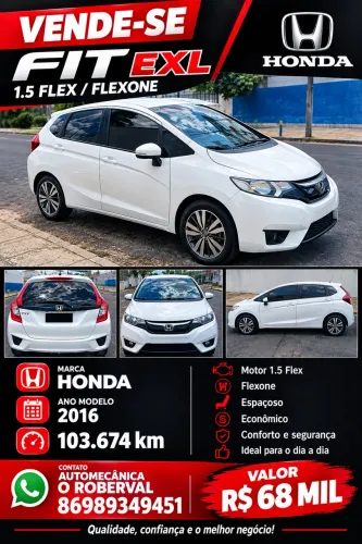 Honda Fit EXL 1.5 Flex/flexone 16V 5P AUT 2016