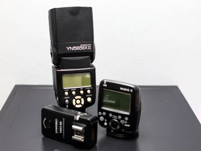 Kit Flash + rádio Flash + receptor para câmera canon