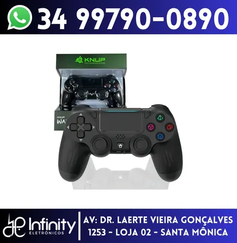 Controle PS4 sem fio Bluetooth Knup