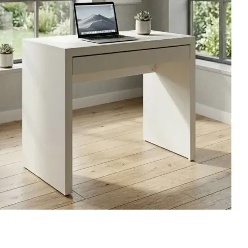 Escrivaninha Mesa Escritório com Gaveta 90cm Branco