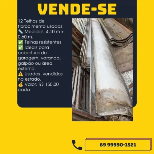 Telhas de fibrocimento 