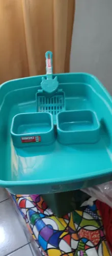 Jogo de banheiro para gato nunca usado