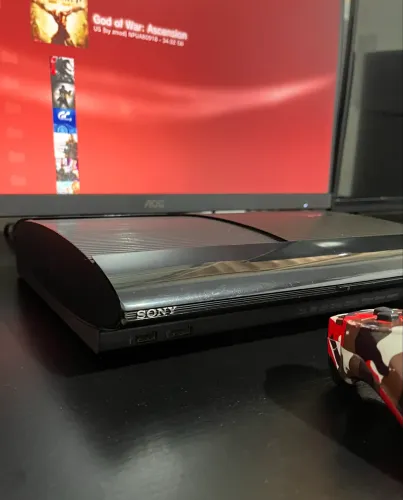 PS3 SUPER SLIM LOTADO DE JOGOS + GARANTIA