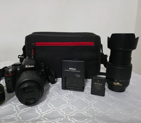 Câmera Nikon D5100 DSLR + Lente 55-200mm VR - Excelente Estado | Único Dono