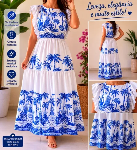 Vestido longo veste até o 42 G