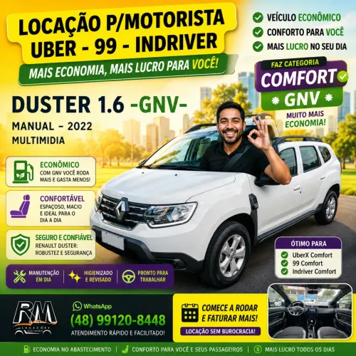 Aluguel Locação veículo motorista aplicativo