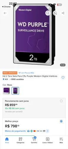 HD WDpurple 2tb