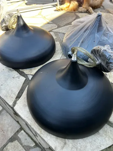 Pedente 38cm preto - por dentro branco