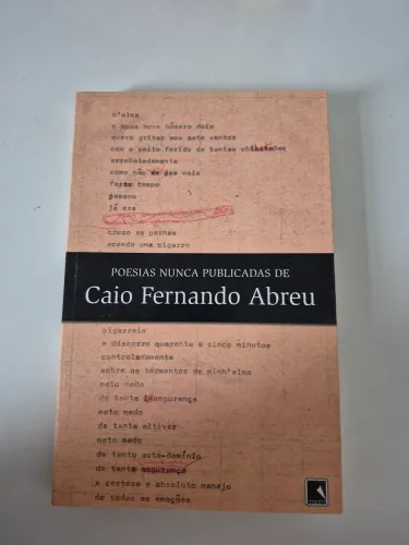 Livro poesias nunca publicadas de Caio Fernando Abreu