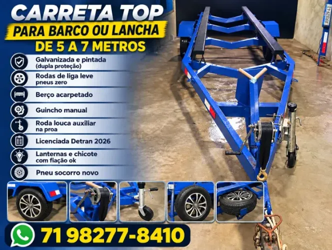 Carreta para barco ou lancha