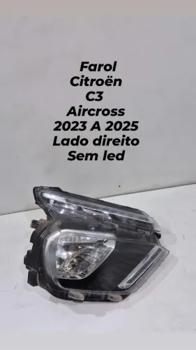 Farol Citroen C3 Aircross 2023 2024 2025 Lado Direito sem LED