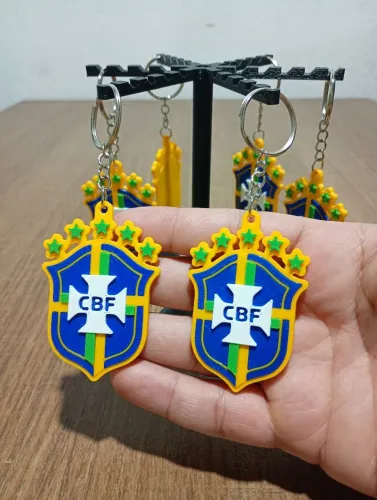 Kit 10 chaveiros 3D seleção brasileira