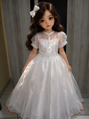 Vestido Infantil Branco para Festa/Princesa - Usado em Ótimo Estado